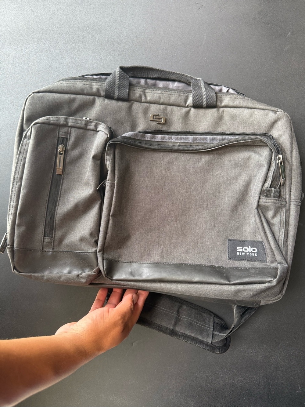 Grey Men's Laptop Briefcase